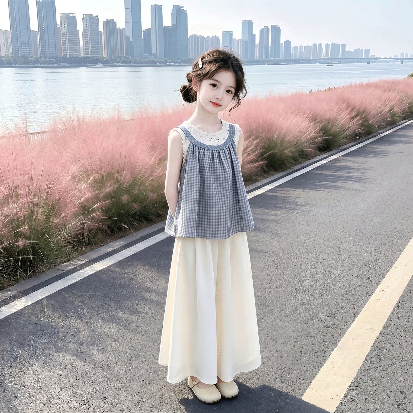 女童绝美夏天套装2026新款图片