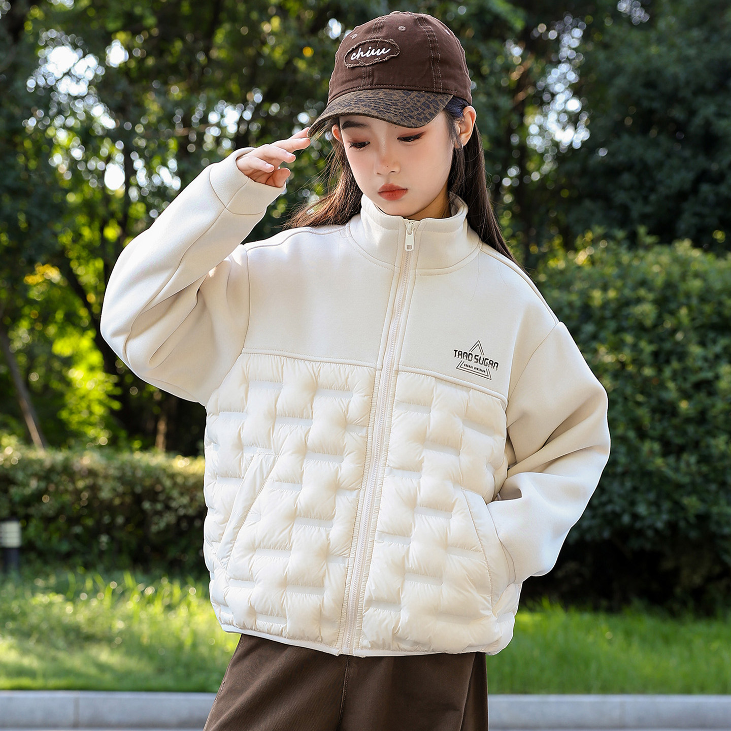 女大童羽绒服2025款秋冬季新款初中生轻薄内搭校服神器保暖上衣