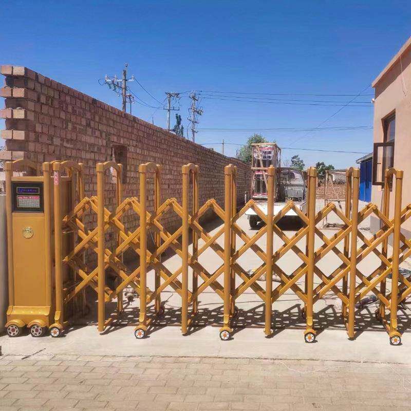 伸缩门电动推拉门学校自动拉闸门小区遥控铝合金电动伸缩门