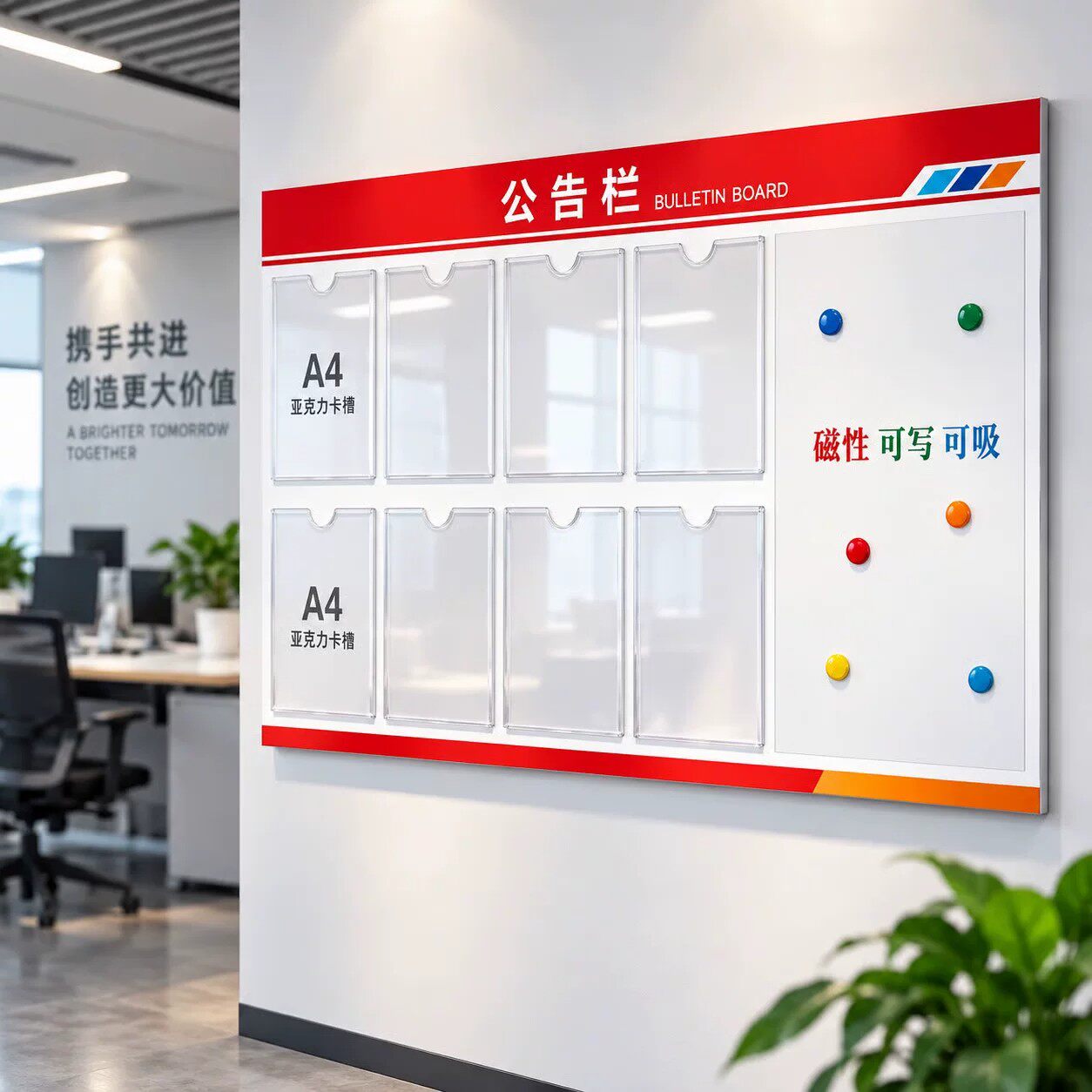 办公室公告栏文化墙贴