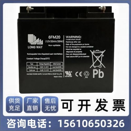 LONG WAY龙威6FM20/12V20AH免维护长寿命AGM VRLA阀控铅酸蓄电池