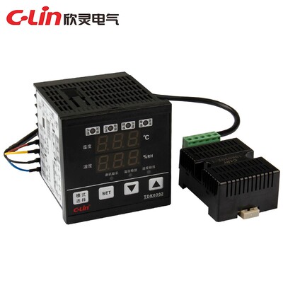 C-Lin欣灵智能温湿度控制器TDK0302 带温湿度传感器 孵化设备专用