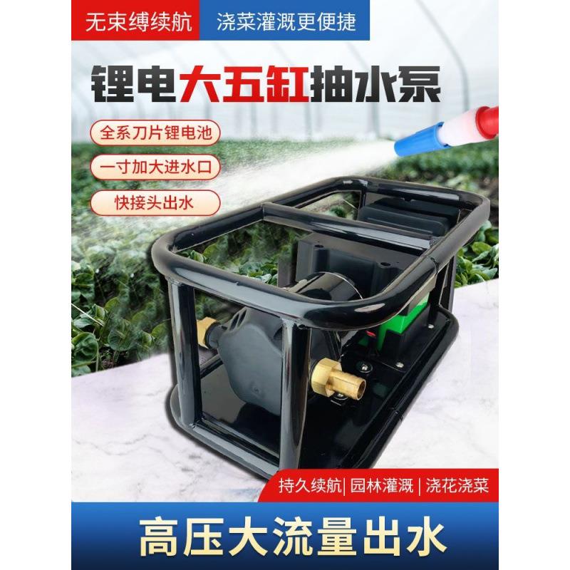 充电式大流量大功率自吸抽水泵抽水机农田灌溉浇水机浇菜浇地神器