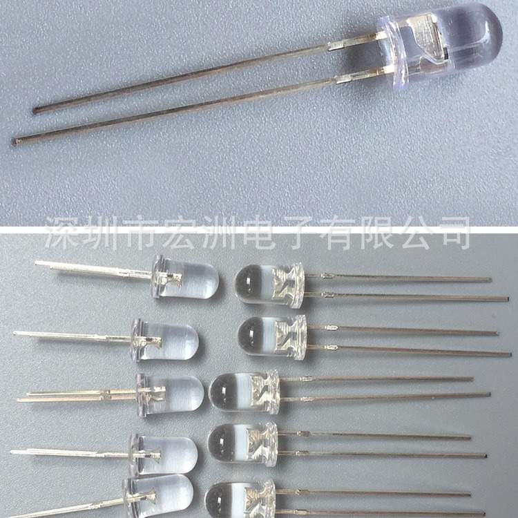 七彩慢闪系列    F5圆头雾状三色慢闪短脚    5MMRGB慢闪