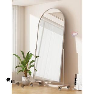 不锈钢全身镜穿衣镜落地镜家用服装店镜子可移动试衣镜显瘦美颜