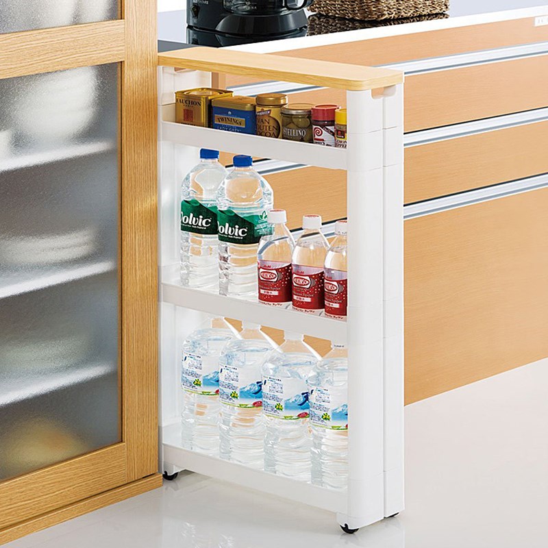 进口收纳置物架厨房卫生间客厅D家用窄缝隙移动收纳车储物架