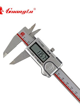 正品广陆数显卡尺原点型3V锂电电子游标卡尺-150-200-300包邮