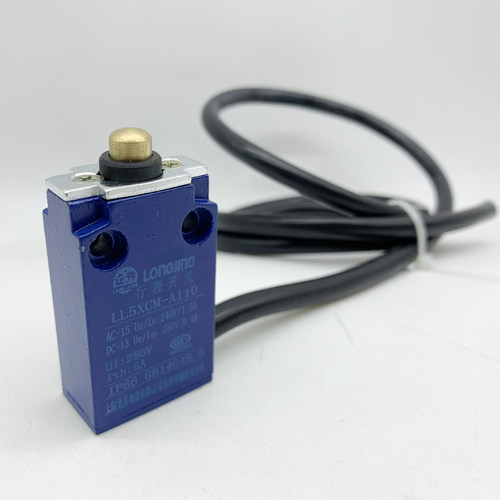 上海龙井电器行程限位开关LL5XCM-F110圆柱压塞合金外壳A102 A115