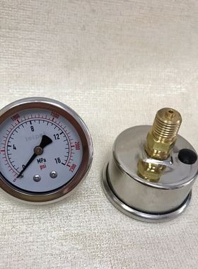 轴向耐震压力表YN50Z  0-16mpa 2300psi 直径50mm 螺纹M14x1.5