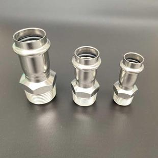 304双卡压式外丝直接水管配件接头穿线管薄壁不锈钢卡压管件大全