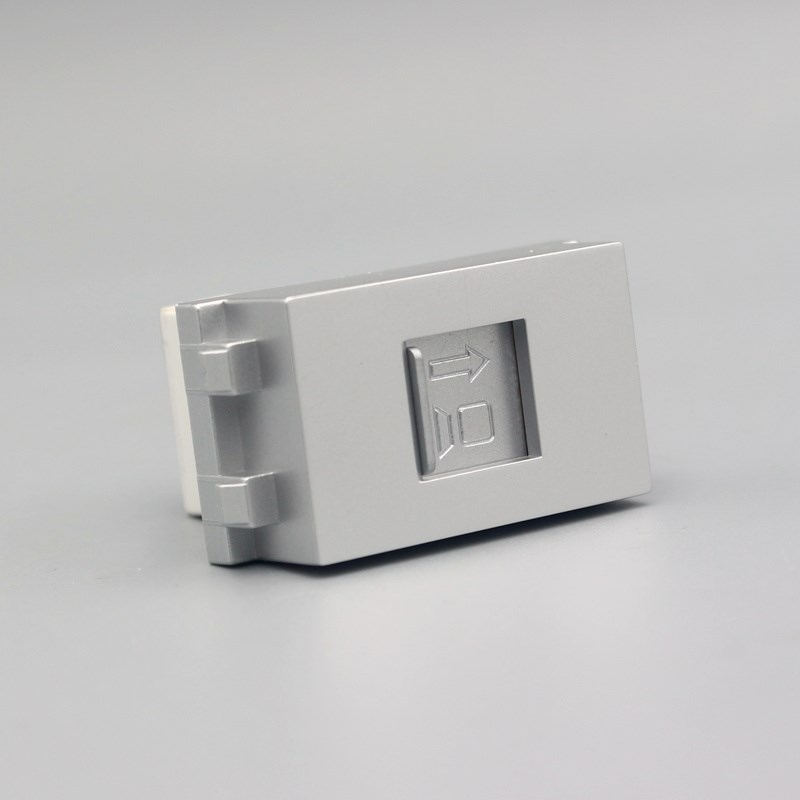 银色免打六类网络面板信息模块128型RJ45电脑网线插座CAT6网线口