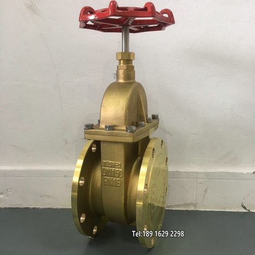 全铜法兰闸阀DN100蒸汽水氧气专业中央空调黄铜开关阀门Z45W-16T