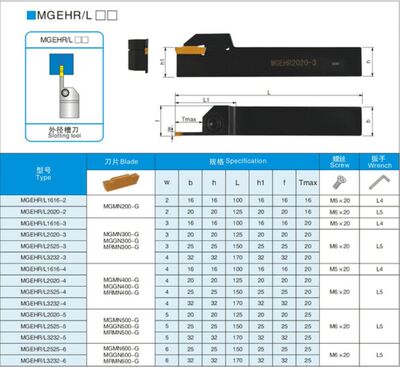 数控外圆切槽刀杆切断割刀MGEHR1212/1616/2020/2525-1.5-2-3-4-5