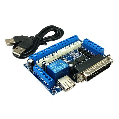MACH3 雕刻机 cnc 5轴步进电机驱动器接口控制板 带光耦隔离