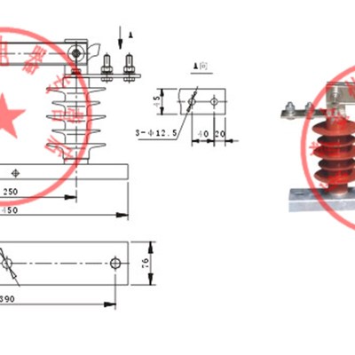 10KV高压隔离开关HGW9-10/400A硅橡胶支柱g户外高压刀闸3只组