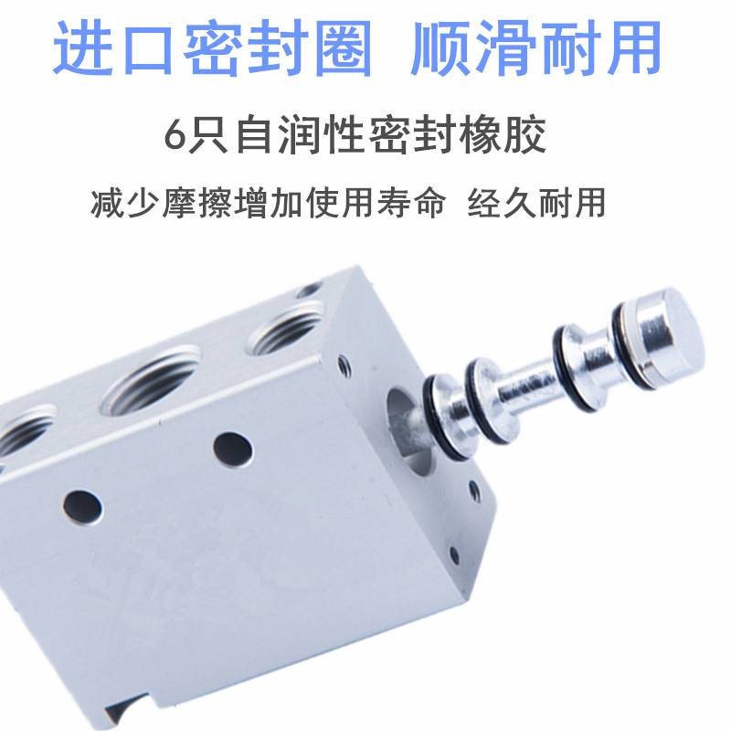 4V330C-10气动电磁阀DC24V 三位五通中封换向阀双电控制阀ac220V