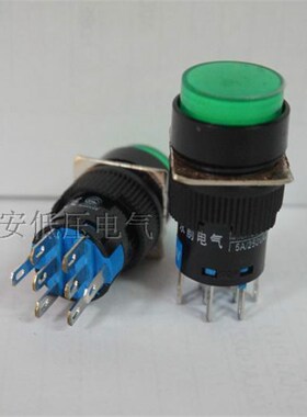 永前电气 圆形带灯自锁按钮开关 LA128AY-22DZ L16AY LAS1 双组