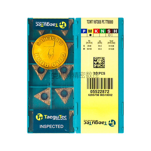 韩国特固克 Taegutec数控刀片 TCMT16T308-PC TT9080 加工不锈钢