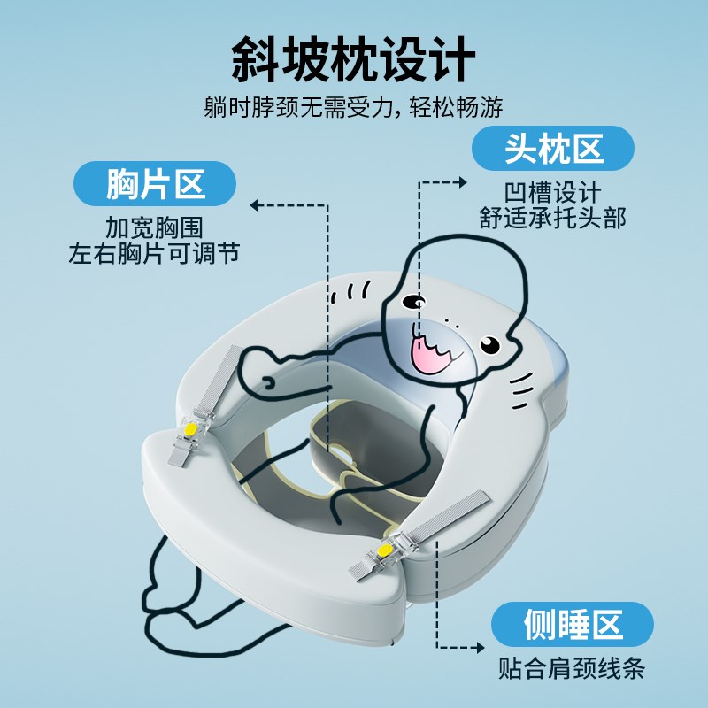 婴儿游泳圈宝宝腋下蛋蛋q圈0到6个月新生儿小月龄躺圈脖圈儿童趴