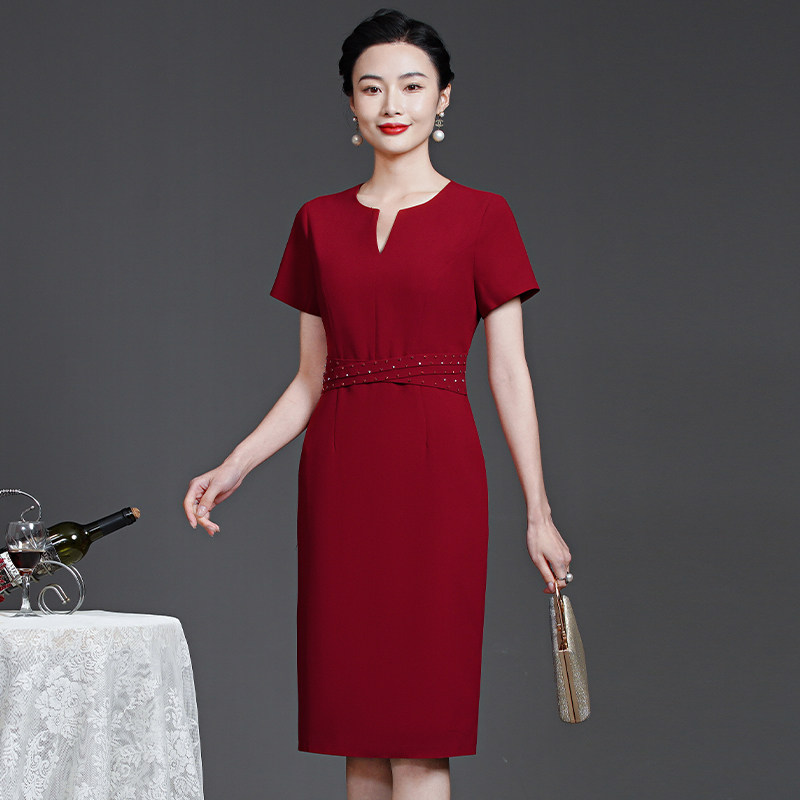 喜婆婆婚宴装平时可穿参加婚礼女装结婚妈妈礼服高级感气质连衣裙