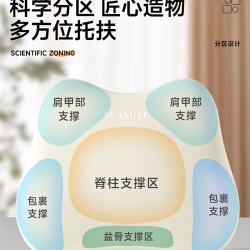 腰靠办公室腰枕靠枕孕妇护腰工位靠垫G久坐神器座椅椅子腰托靠背