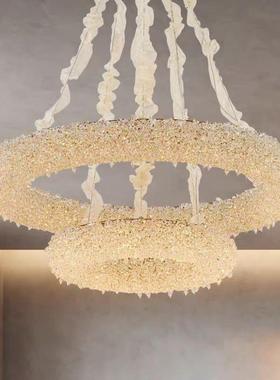 轻奢水吊灯新板款高端大气别墅D21111客厅灯设计样师房主晶卧LED