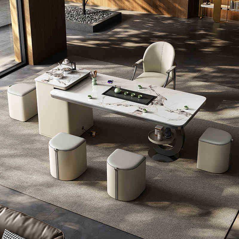 椅岩LNM板阳台茶桌现组合客茶几代家用茶台高厅端办公室泡茶一体