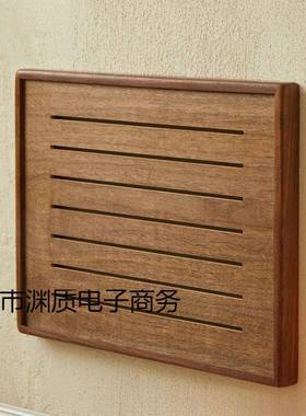遮挡电表aA18866装画胡桃木网电箱弱电箱盖板多媒饰体挂画实木电