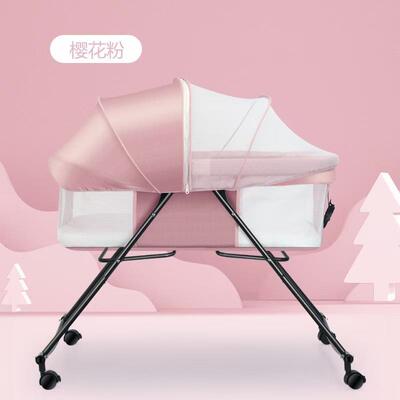 新款婴489抚儿摇摇椅摇篮床宝宝安椅躺童椅儿摇可折叠四轮婴儿摇