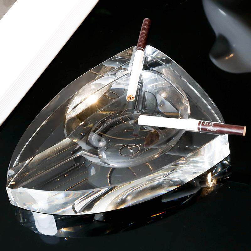 K9晶玻璃894烟灰缸创意现代潮流奢用客厅办水公室家KT轻V烟缸