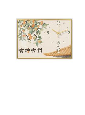 式71TX大吉大利猫咪电表装饰F76876TJ配画带时钟遮挡新中原木箱风