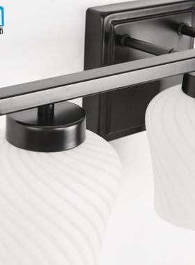 款镜前灯镜新柜用MD221104浴室灯创意美式专壁奶白玻璃灯罩电镀灯