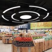 ED圆弧形吊灯26420圆环网健身房灯咖商场市工业风L造型灯具灯超带