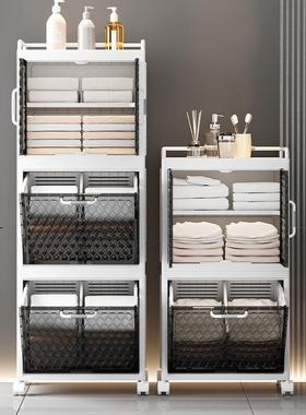 衣F9985S6H篮家用F衣服收纳990分置物架带轮层浴开式室可叠折门收