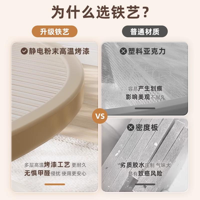 可移款动客厅移动茶几茶几小边户型边几几奶油风新沙发玻璃收纳推