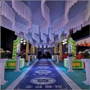 新置款白事吊顶纱幔S型幕殡云顶丧事灵堂背景布葬用品布TTquxgwr