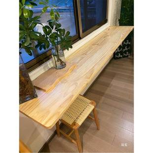 挂墙桌壁板thsdu+sd墙实木悬空书桌壁挂电吧台墙上面脑桌餐桌墙折