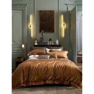 意大利织轻件奢进140s色提花全棉四套欧式 奢华口纯长绒棉1.KY140