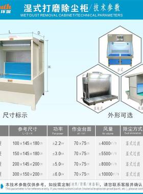 水帘式打磨光抛COH除尘柜五金工件喷涂抛光作打粉除粉尘吸尘尘工