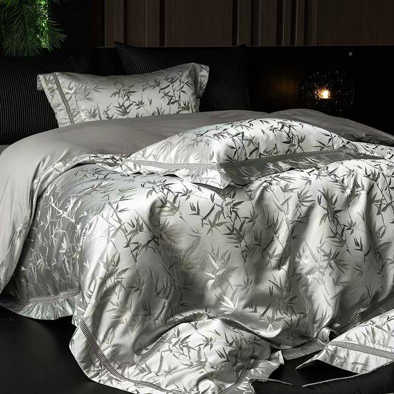 轻奢200支高精密锦被缎四件套全棉澳棉YY-F2024超柔提套高端长绒