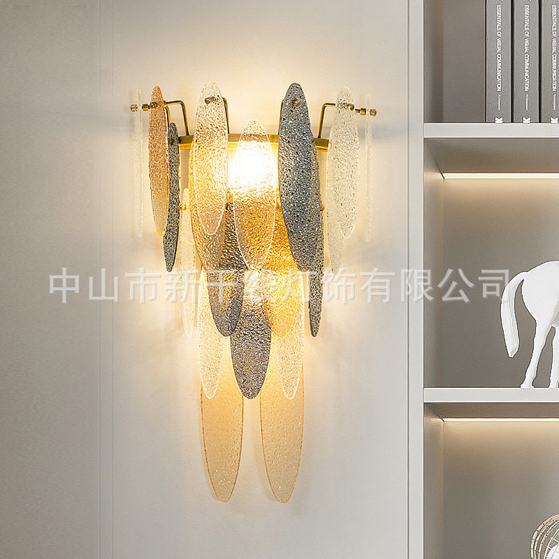 现代简约轻奢设计师玻璃壁灯