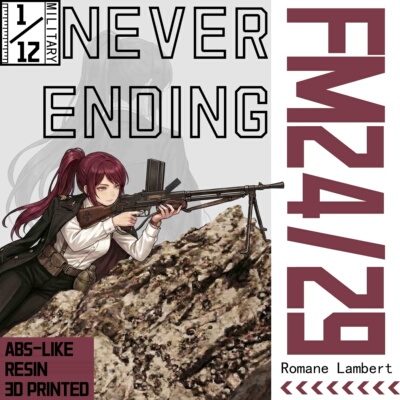 1/12兵人武器配件 FM24/29轻机枪模型 二战法军第二弹 FIGMA配件