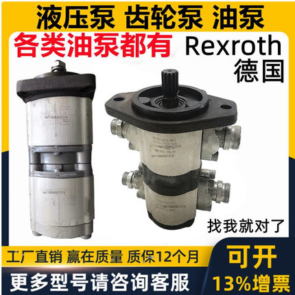 德国力士乐Rexroth双联齿轮油泵0510 665507三一泵车配件液压马达