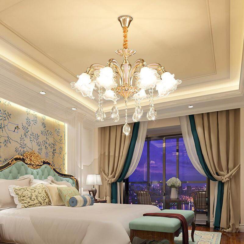 欧691式吊灯客厅锌合水晶灯简餐厅代卧欧室奢金华大气现吊灯,家装灯饰光源,智能吊灯,淘宝优惠券,粉丝福利购,淘宝优惠卷