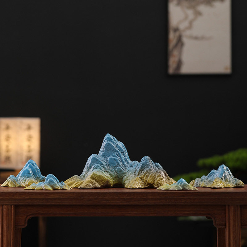 创意v鱼缸造景假山石头草缸小块苔藓盆景摆件园艺景观花卉装饰品