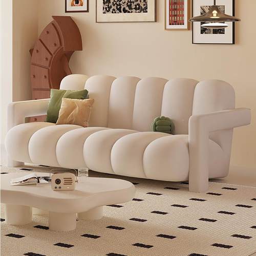 cs双奶服油风沙小发客F776HSHT厅户型人沙发休息区接待装店直排公