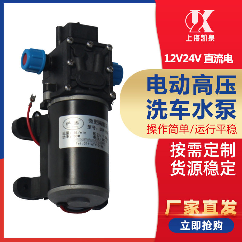 12V高压电动洗车水泵带压力开关