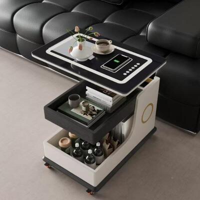 6886移现代简约智能升降几客厅家小户茶型可动沙发边几用小茶台