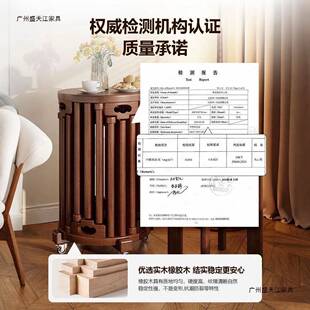 六合一实叠木凳子可放移动现带滑凳轮叠叠家用代简XTS约叠放组合