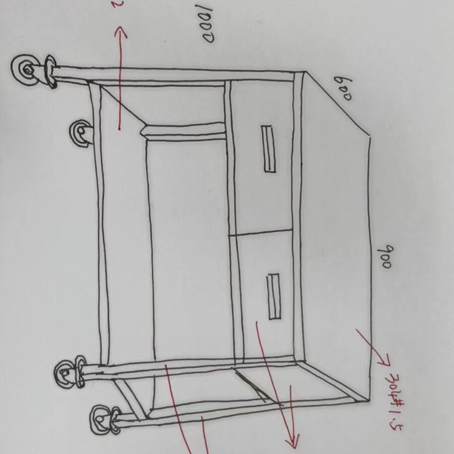 不锈钢两抽屉工作台商用厨房商用厨具设备